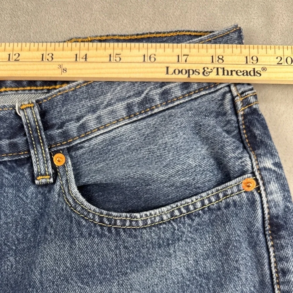 Levis 565 Loose Fit Mens Jeans 38x32 Blue Medium Wash Wide Leg Denim Pants